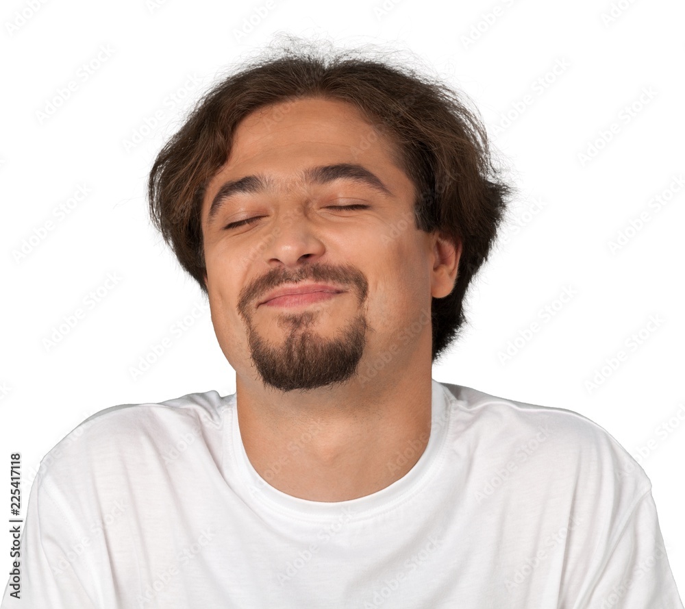 Portrait of young handsome man isolated on white background Portrait of young handsome man isolated on white background