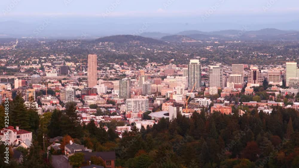 Timelapse Day to night of the Portland, Oregon downtown 4K Timelapse Day to night of the Portland, Oregon downtown 4K