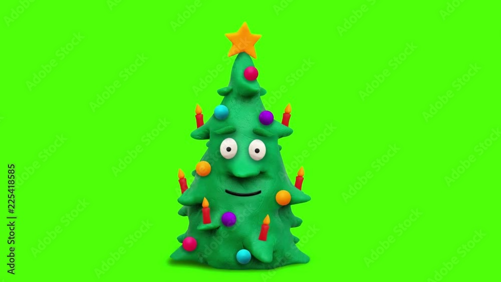 Sprechender Weihnachtsbaum aus Knete – Animation mit Greenscreen Stock  Video | Adobe Stock