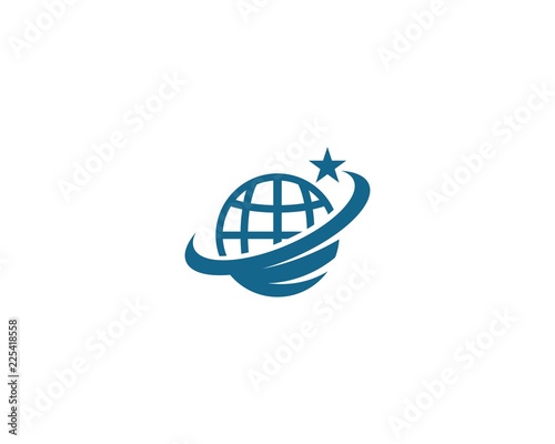 globe ilustration logo vector