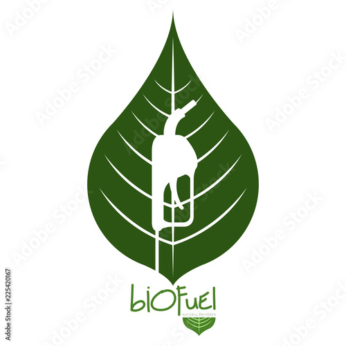 Green biofuel concept image. Vector illustration design
