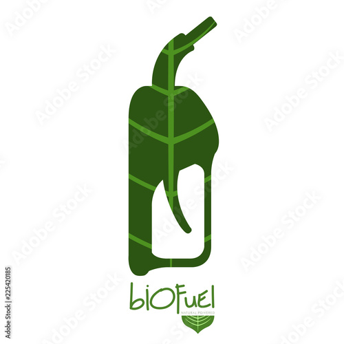 Green biofuel concept image. Vector illustration design