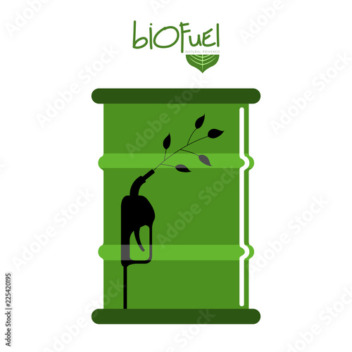 Green biofuel concept image. Vector illustration design