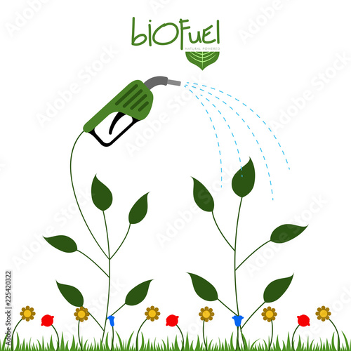 Green biofuel concept image. Vector illustration design