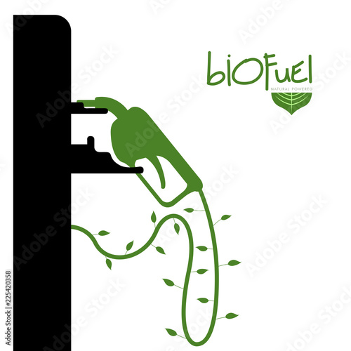 Green biofuel concept image. Vector illustration design