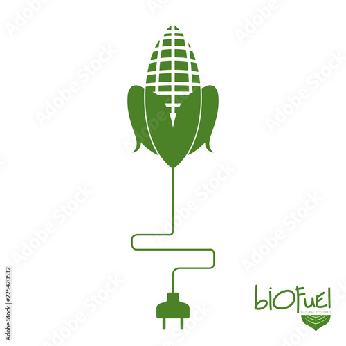 Green biofuel concept image. Vector illustration design