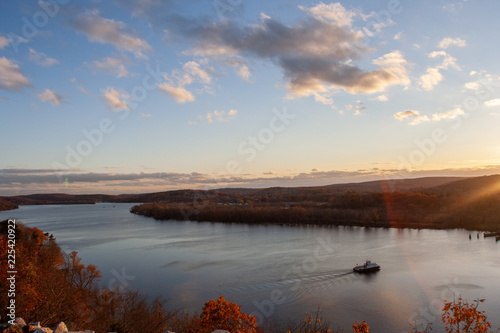 Autumn landscape with river
