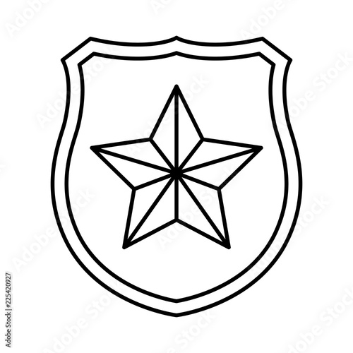 shield with star isolated icons