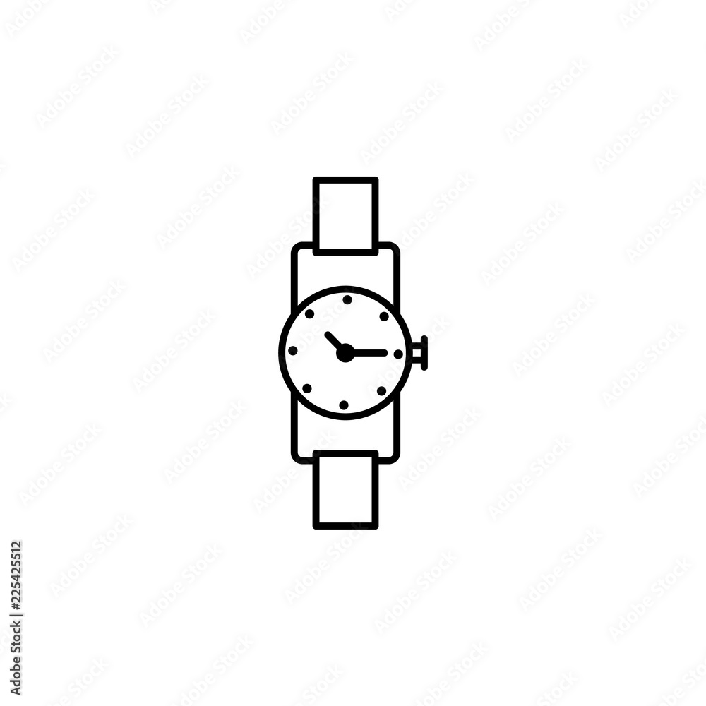 watch icon. Element of jewelry for mobile concept and web apps illustration. Thin line icon for website design and development, app development