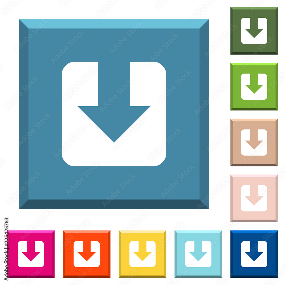Download white icons on edged square buttons Download white icons on edged square buttons
