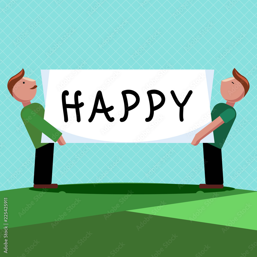 Word writing text Happy. Business concept for Feeling or showing pleasure contentment about something person. Word writing text Happy. Business concept for Feeling or showing pleasure contentment about something person.