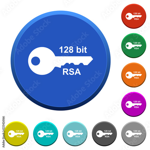128 bit rsa encryption beveled buttons