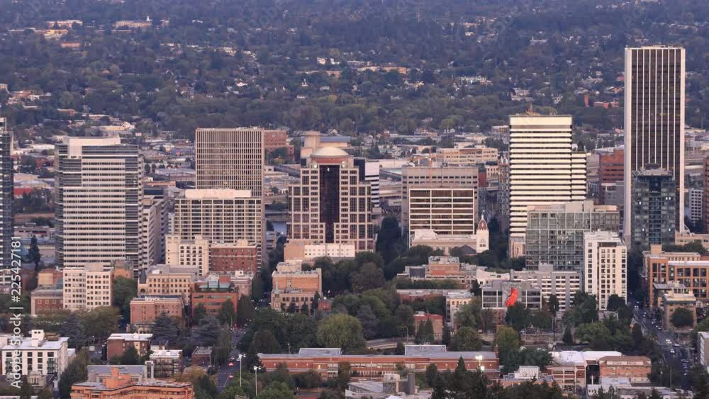 Timelapse Night to day of Portland, Oregon skyline 4K Timelapse Night to day of Portland, Oregon skyline 4K