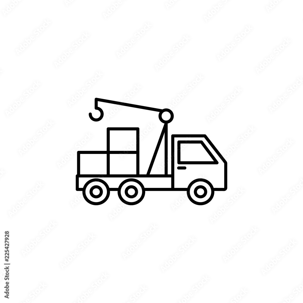 hydraulic crane icon. Element of construction machine icon for mobile concept and web apps. Thin line hydraulic crane icon can be used for web and mobile hydraulic crane icon. Element of construction machine icon for mobile concept and web apps. Thin line hydraulic crane icon can be used for web and mobile