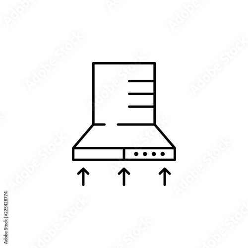 cooker hood icon. Element of temperature control equipment for mobile concept and web apps illustration. Thin line icon for website design and development