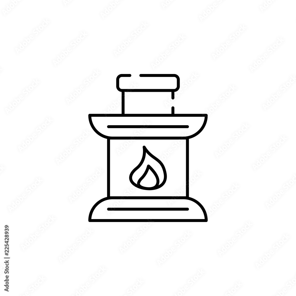 fireplace, furnace icon. Element of temperature control equipment for mobile concept and web apps illustration. Thin line icon for website design and development fireplace, furnace icon. Element of temperature control equipment for mobile concept and web apps illustration. Thin line icon for website design and development