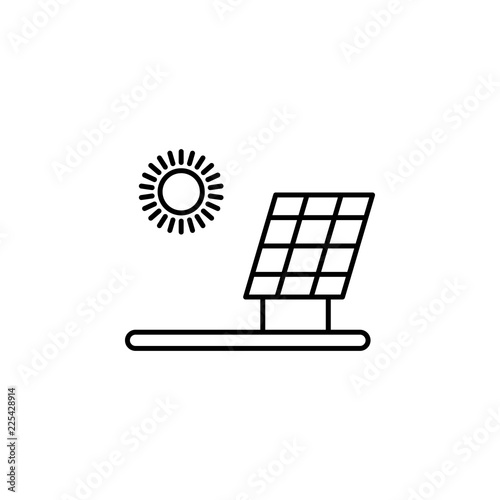 energy cell, solar cell icon. Element of temperature control equipment for mobile concept and web apps illustration. Thin line icon for website design and development