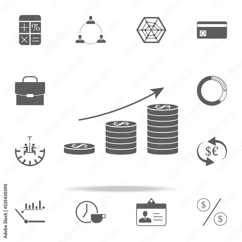 an increase in kopecks icon. Finance icons universal set for web and mobile an increase in kopecks icon. Finance icons universal set for web and mobile