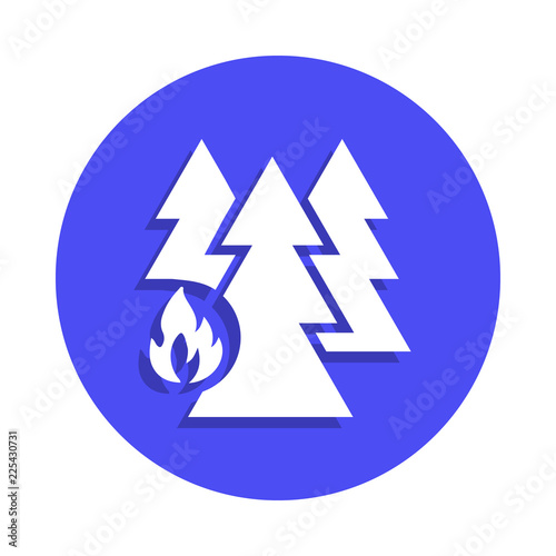 Free Download forest from fire icon in badge style. One of fire guard collection icon can be used for UI, UX - GFXLoad