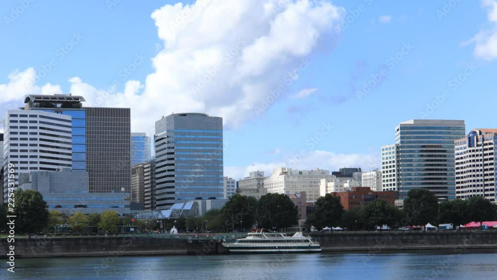 Timelapse Portland, Oregon downtown across the Willamette River 4K Timelapse Portland, Oregon downtown across the Willamette River 4K