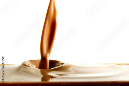Chocolate drink on white background
