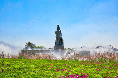 Fototapeta Gudalajara, Mexico-10 April, 2018: Landmark Minerva monument in Guadalajara hist