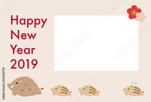 年賀状　2019年　亥