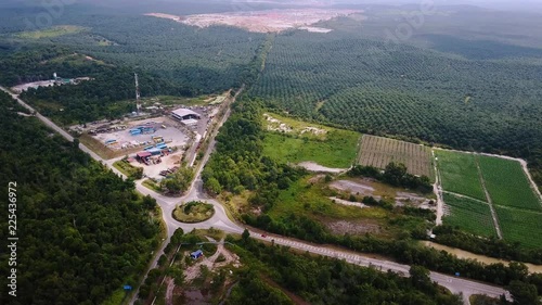 Aerial view of Johor Forest in Malaysia photo