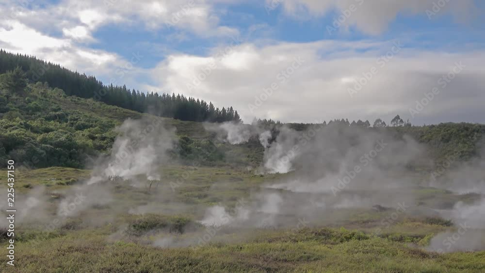 Craters Of The Moon - Active Geothermal Field In Taupo, New Zealand Craters Of The Moon - Active Geothermal Field In Taupo, New Zealand