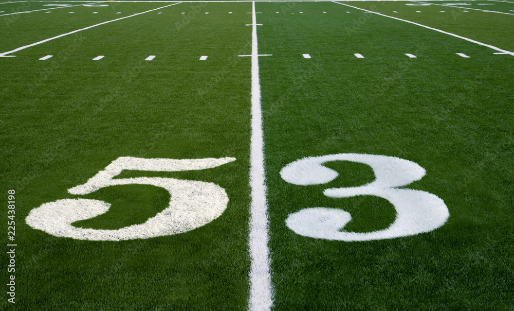 Obraz premium Football Field 53Yard Line