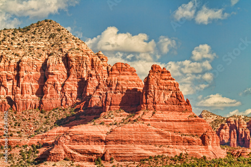Layers of red rocks form majestic formations in Sedona, Arizona (USA)