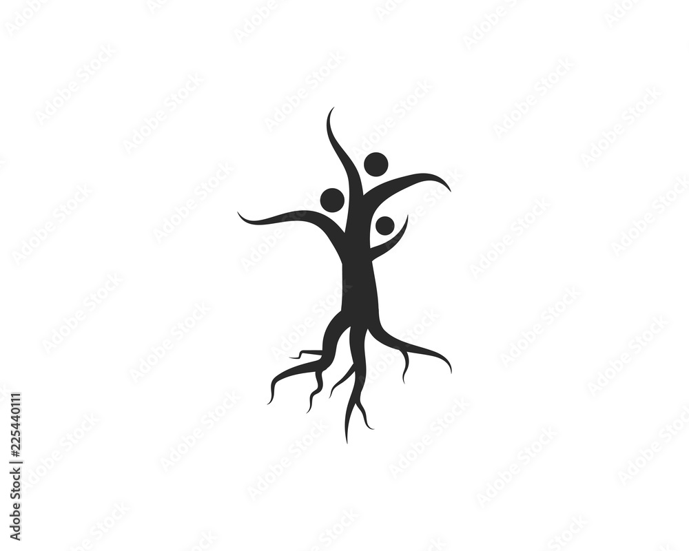 family tree ilustration logo template family tree ilustration logo template