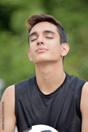 Wondering Latino Male Soccer Player