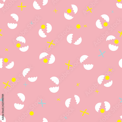 Eggs background. Seamless pattern. Vector.