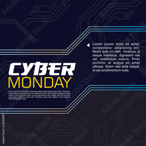 Modern abstract cyber monday