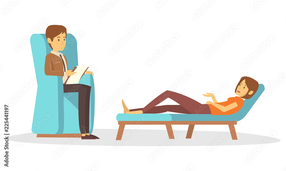 Psychiatrist consulting. Medical practitioner treating patient on mental health problems, office. Specialist helps with emotional disorders. Psychiatrist consulting. Medical practitioner treating patient on mental health problems, office. Specialist helps with emotional disorders.