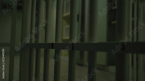 prison, prison cell bars and prison door, escape from prison, bank vault