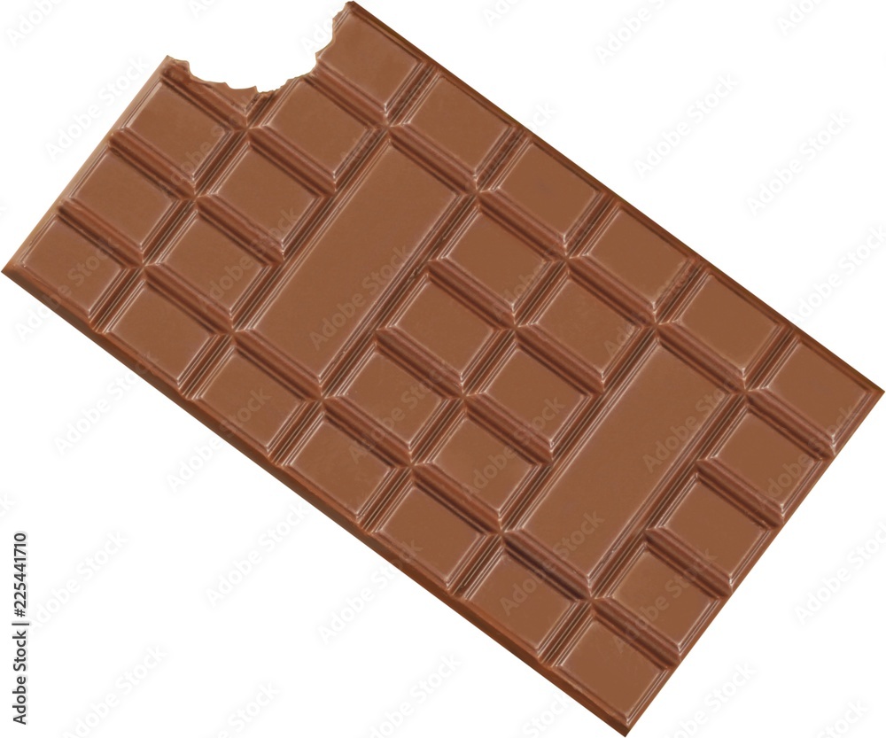 Bitten Chocolate Bar - Isolated Bitten Chocolate Bar - Isolated