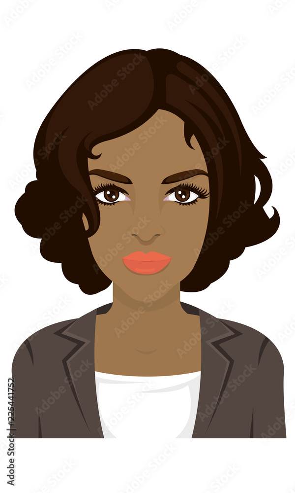 Beautiful short hair woman in vector Beautiful short hair woman in vector