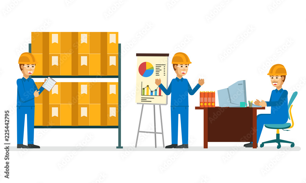Warehouse worker manage the warehouse stock Warehouse worker manage the warehouse stock