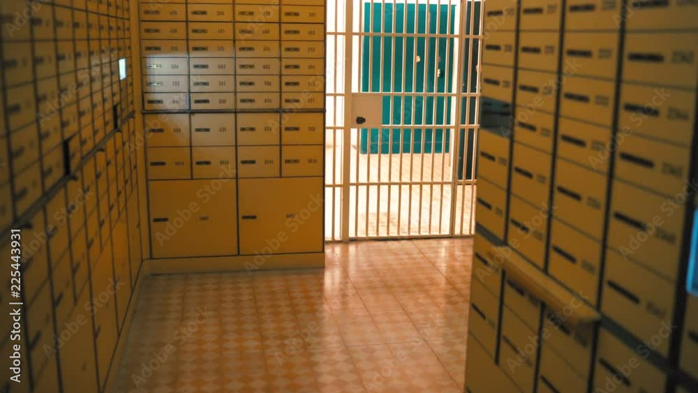 custom made wallpaper toronto digitalSafe Deposit Boxes in the bank vault room, bank prison room, bank cell bars, prison, prison cell bars and prison door