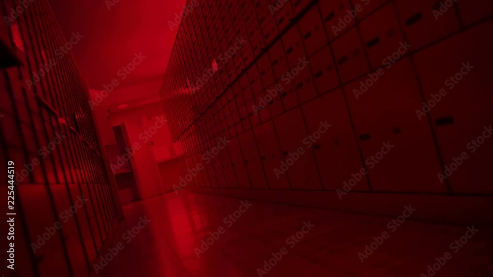 Safe Deposit Boxes in the bank vault room, bank prison room, bank cell