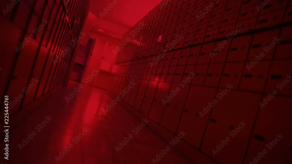 Safe Deposit Boxes in the bank vault room, bank prison room, bank cell