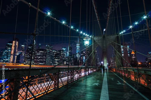 Obraz Most Brookliński w nocy