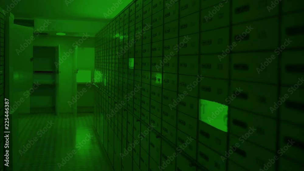 Safe Deposit Boxes in the bank vault room, bank prison room, bank cell