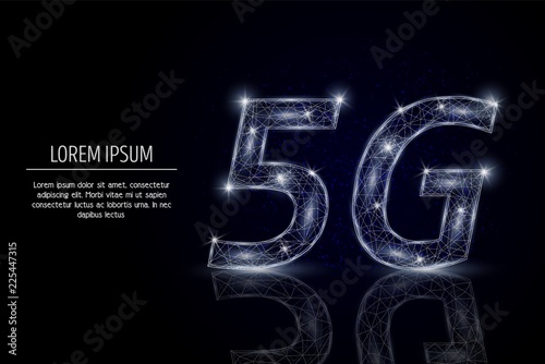 5G vector geometric polygonal art style design
