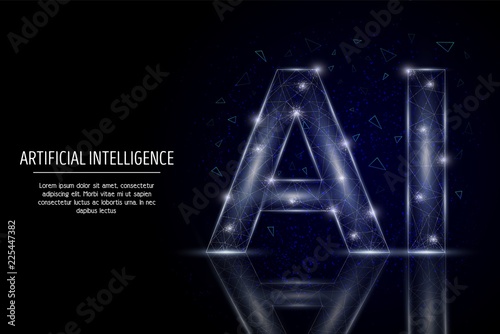Artificial intelligence vector geometric polygonal art style design