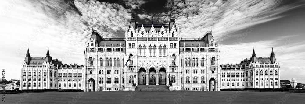 Hungarian Parliament Building (black & white)