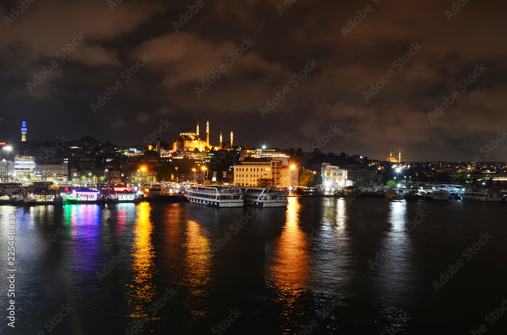Rustem Pasha Mosque (from Galata Bridge) Istanbul Turkey. Rustem Pasha Mosque (from Galata Bridge) Istanbul Turkey.
