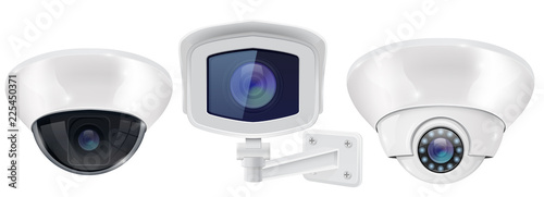 CCTV security camera. Ceiling and wall mounted devices